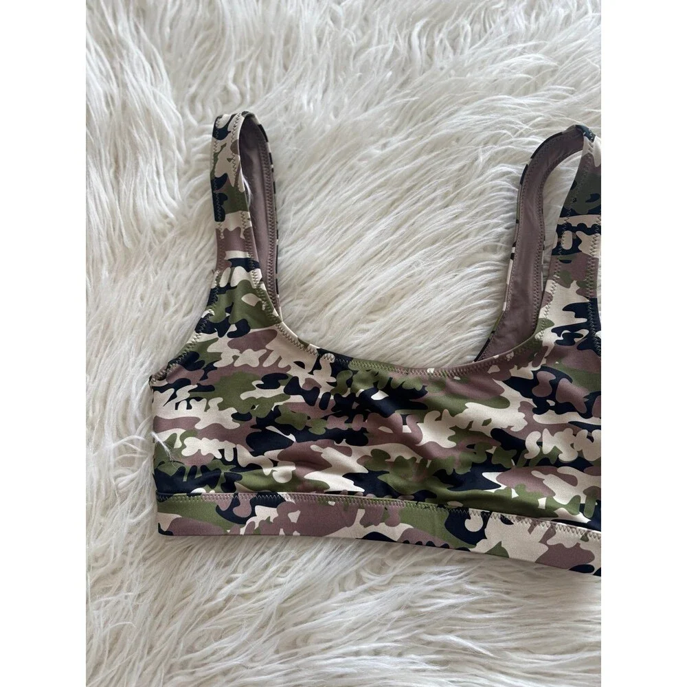Skims Signature Swim Tank Logo Camo Size XS